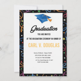 Convite de Formatura com Borda Elegante