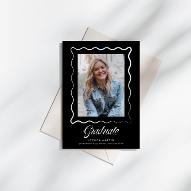 Convite de Formatura com Borda Ondulada Caprichosa (Criador carregado)
