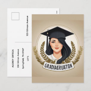 Convite de Formatura com Caligrafia Moderna Simple