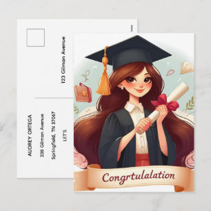 Convite de Formatura com Caligrafia Moderna Simple