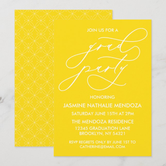 CONVITE DE FORMATURA COM CALIGRAFIA SIMPÁTICA E CA (Frente/Verso)