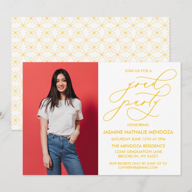 CONVITE DE FORMATURA COM CALIGRAFIA SIMPÁTICA E CA (Frente/Verso)