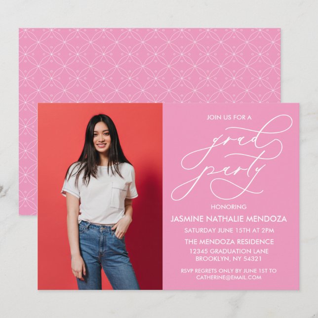 CONVITE DE FORMATURA COM CALIGRAFIA SIMPÁTICA E CA (Frente/Verso)