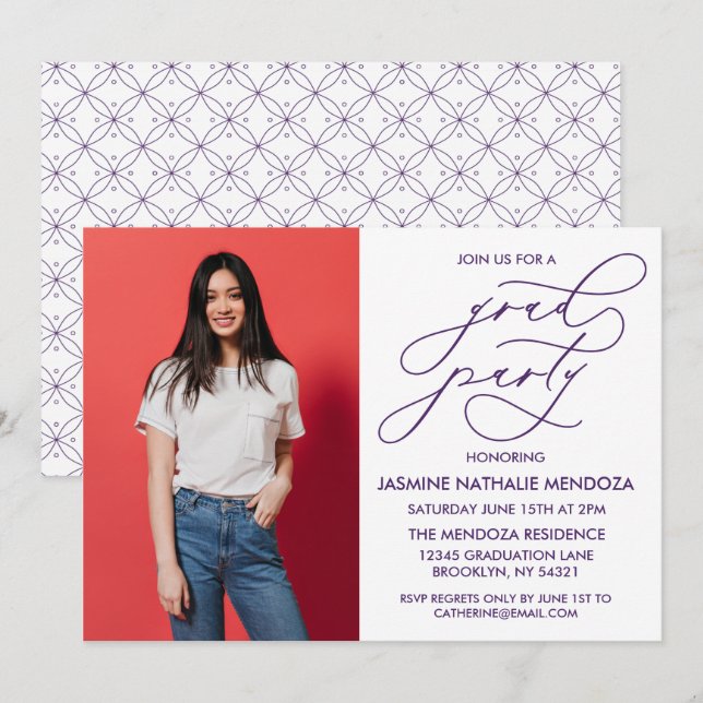 CONVITE DE FORMATURA COM CALIGRAFIA SIMPÁTICA E CA (Frente/Verso)