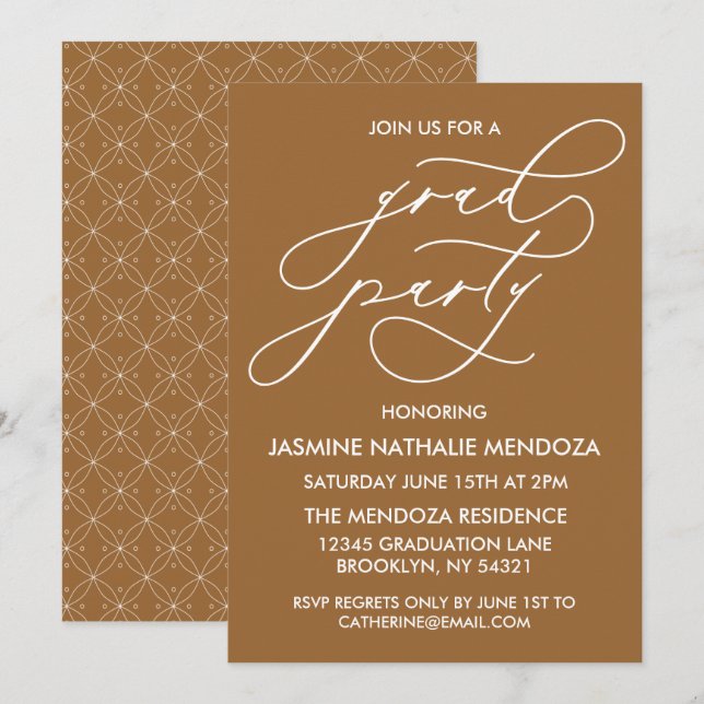 CONVITE DE FORMATURA COM CALIGRAFIA SIMPÁTICA E CA (Frente/Verso)