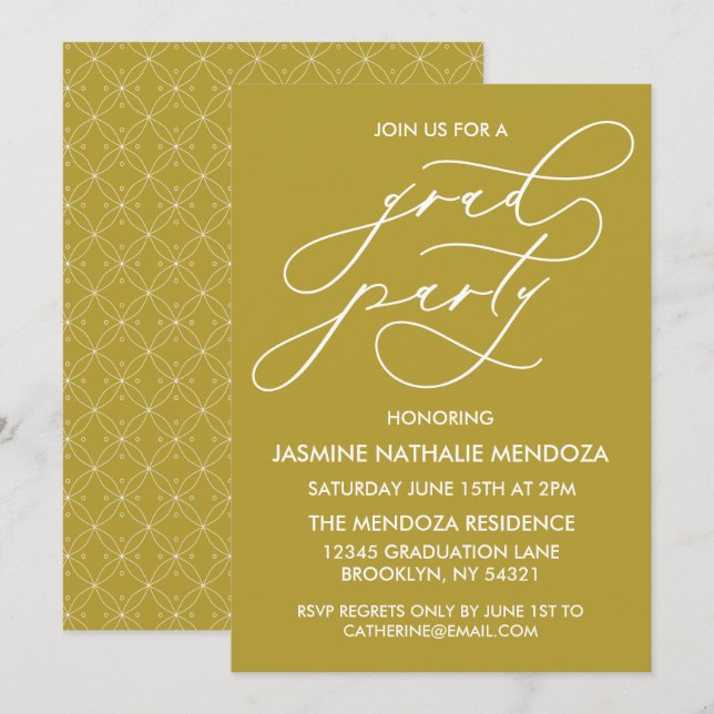 CONVITE DE FORMATURA COM CALIGRAFIA SIMPÁTICA E CA (Frente/Verso)