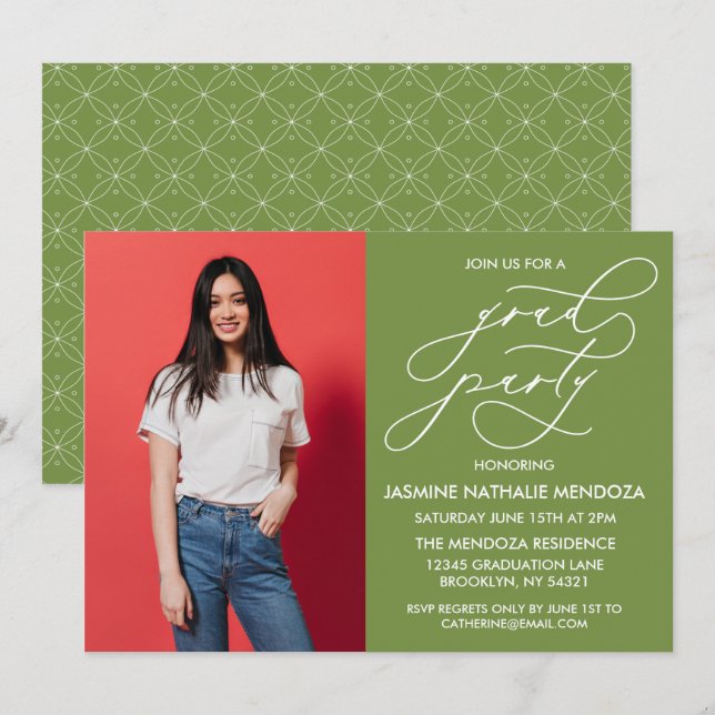 CONVITE DE FORMATURA COM CALIGRAFIA SIMPÁTICA E CA (Frente/Verso)