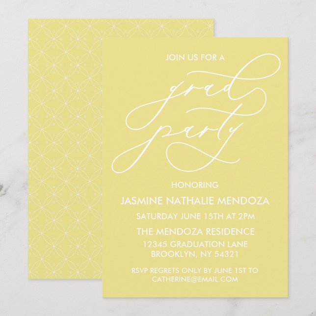 CONVITE DE FORMATURA COM CALIGRAFIA SIMPÁTICA E CA (Frente/Verso)