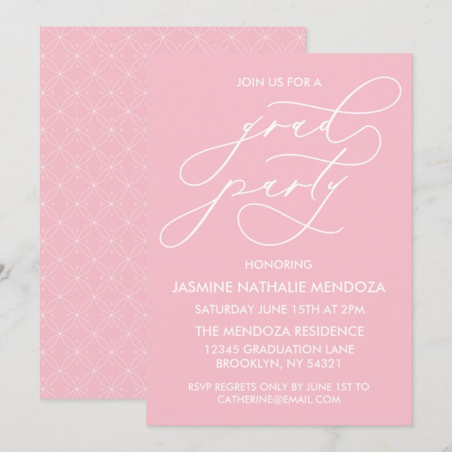 CONVITE DE FORMATURA COM CALIGRAFIA SIMPÁTICA E CA (Frente/Verso)