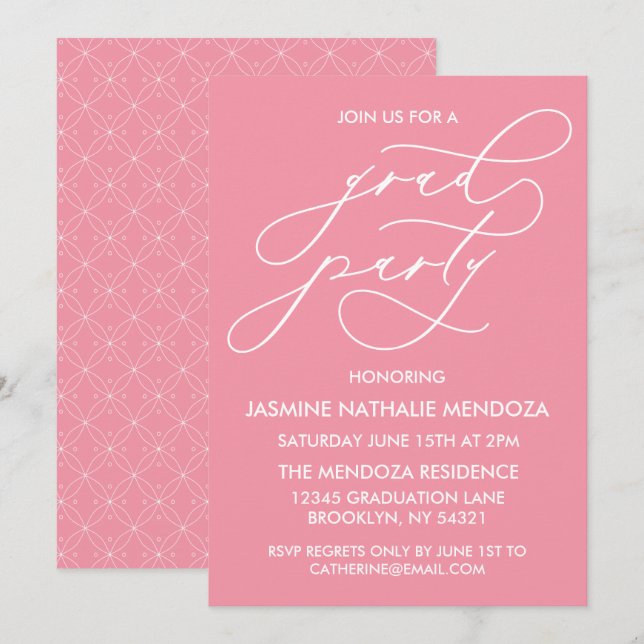 CONVITE DE FORMATURA COM CALIGRAFIA SIMPÁTICA E CA (Frente/Verso)