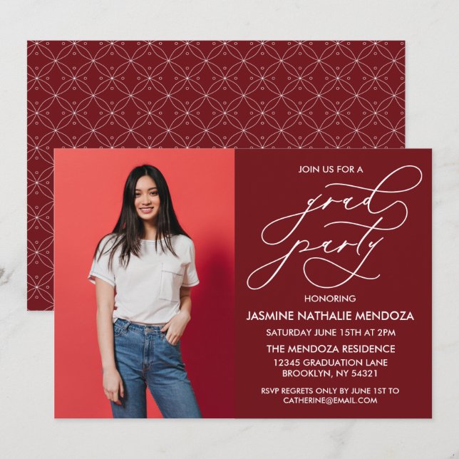 CONVITE DE FORMATURA COM CALIGRAFIA SIMPÁTICA E CA (Frente/Verso)