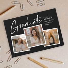 Convite de Formatura com Colagem de Fotos em Letra