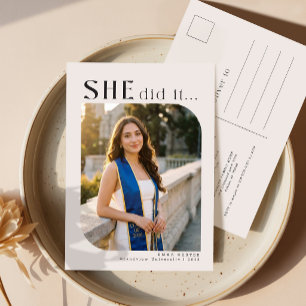 Convite de Formatura com Colagem de Fotos Minimali