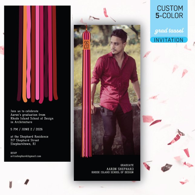 Convite de Formatura com Design Moderno de Foto e  (Criador carregado)