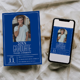 Convite de Formatura com Foto de Arco Elegante