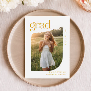 Convite de Formatura com Foto de Arco Moderno Chic