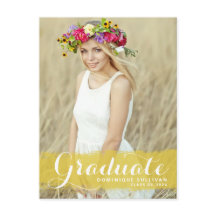 Convite de Formatura com Foto de Borrão de Aquarel