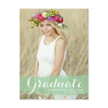 Convite de Formatura com Foto de Borrão de Aquarel
