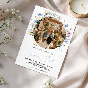 Convite de Formatura com Foto de Coroa de Flores S