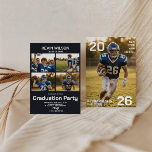 Convite de Formatura com Foto de Esportes de Futeb