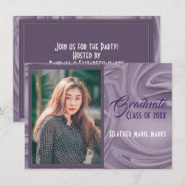 Convite de Formatura com Foto de Lavanda Antiga El