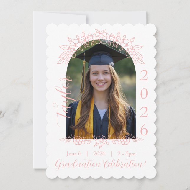Convite de Formatura com Foto de Vieira como Lembr (Frente)