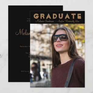 Convite de Formatura com Foto Elegante