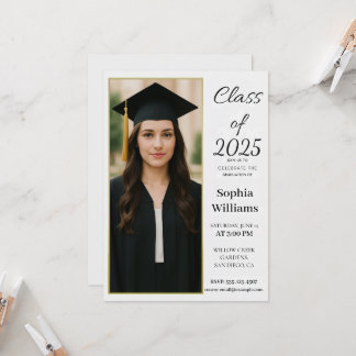 Convite de Formatura com Foto Elegante – Turma de