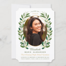 Convite de Formatura com Foto em Coroa de Louros
