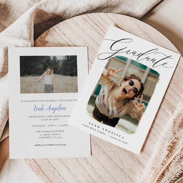 Convite de Formatura com Foto em Moldura Artística (Criador carregado)