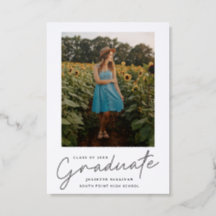 Convite de Formatura com Foto em Roteiro Moderno