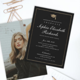 Convite de Formatura com Foto em Script Clássico D