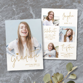 Convite de Formatura com Foto em Script Moderno Do