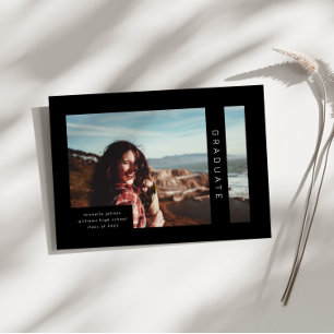 Convite de Formatura com Foto Geométrica Moderna