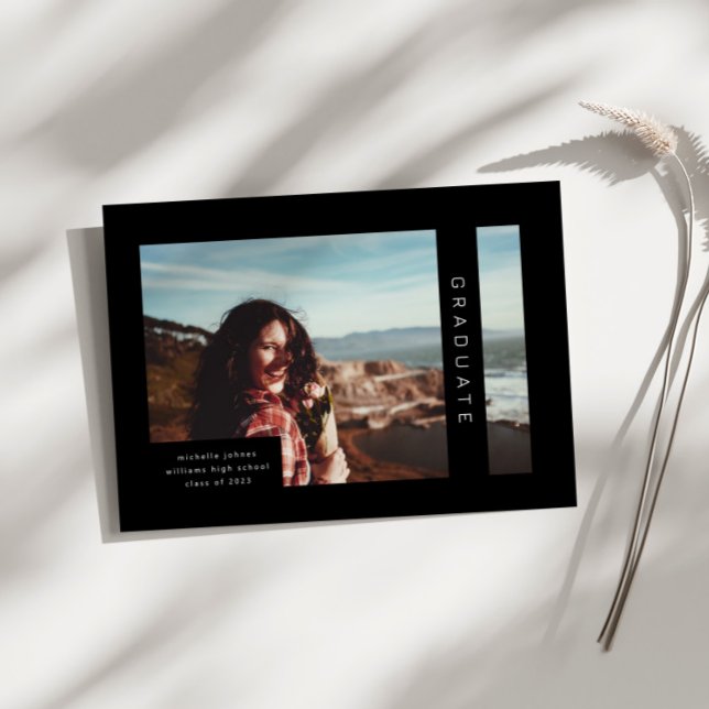 Convite de Formatura com Foto Geométrica Moderna (Criador carregado)