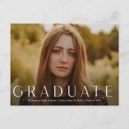 Convite de Formatura com Foto Horizontal Moderna