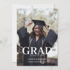 Convite de Formatura com Foto Moderna Minimalista 