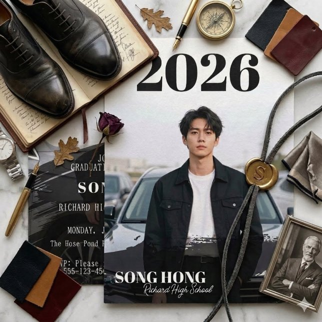 Convite de Formatura com Foto Moderno 2026 (Criador carregado)