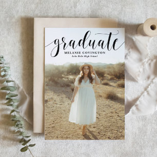 Convite de Formatura com Fotografia e Caligrafia M