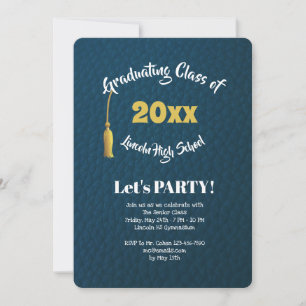 Convite de Formatura com Textura de Couro