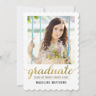 Convite de Formatura COR EDITÁVEL com Letra Elegan