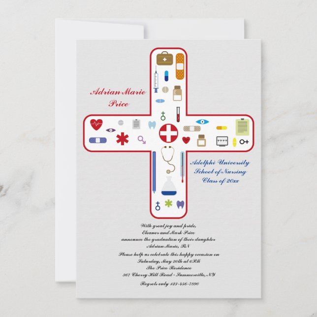 Convite de Formatura da Área Médica (Frente)