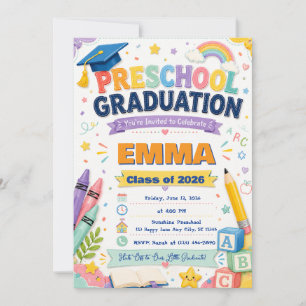 Convite de Formatura da Pré-Escola Turma de 2026
