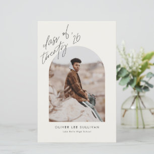 Convite de Formatura da Turma de 2025 em Bege com 