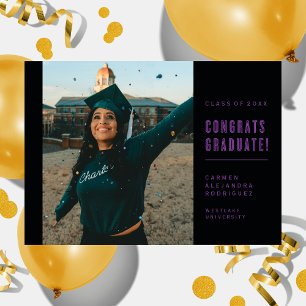 CONVITE DE FORMATURA DE CONGRATULAÇÕES MINIMALISTA