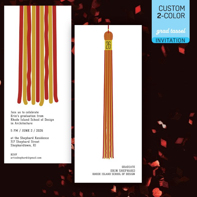 Convite de Formatura de Design Moderno com Borla d (Criador carregado)