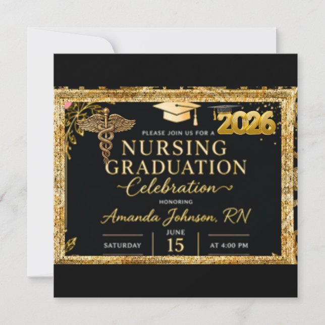 Convite de Formatura de Enfermagem Ouro Preto | Lu (Frente)