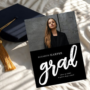 Convite de Formatura de Foto com Script Moderno