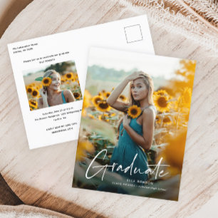 Convite de Formatura de Foto Simples Moderno
