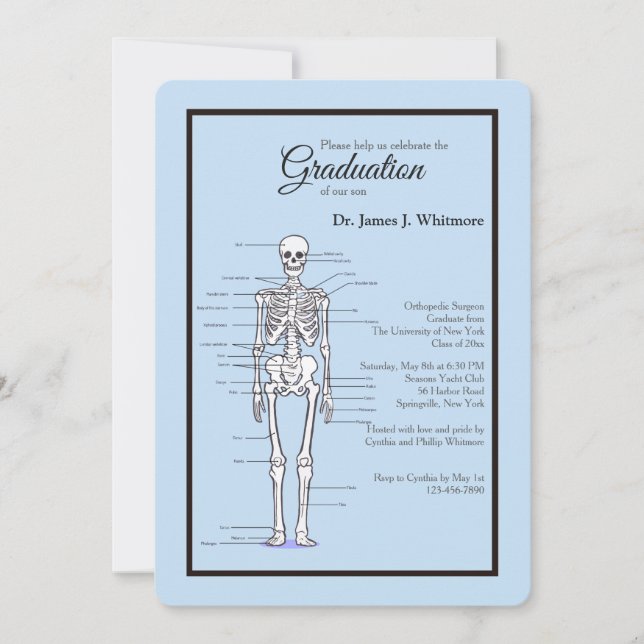 Convite de Formatura de Médico Ortopédico (Frente)